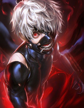 Kaneki by Sakimichan